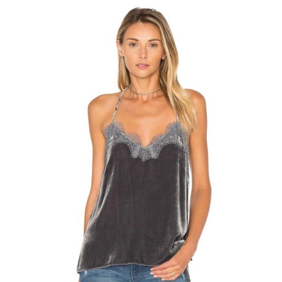 Cami NYC Lavender Velvet Silk Racerback Camisole S - Picture 3 of 12